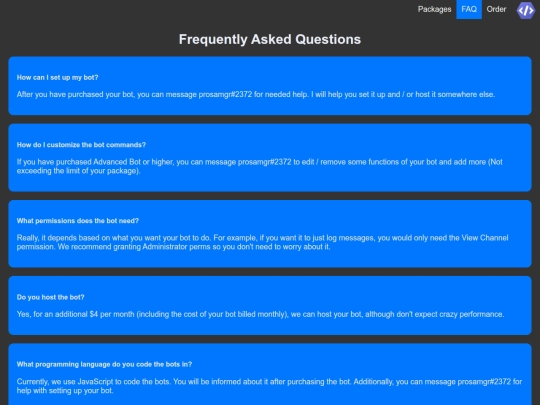 faq screenshot