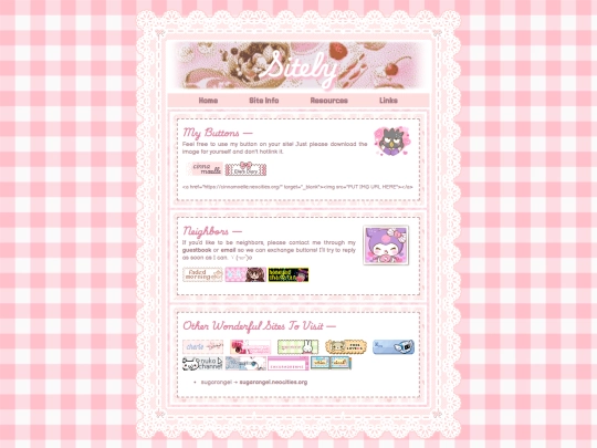 sitely/links screenshot