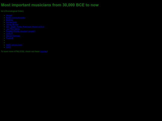 chronology screenshot