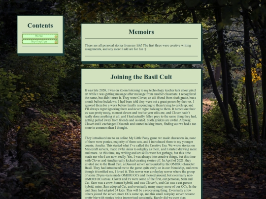 memoirs screenshot