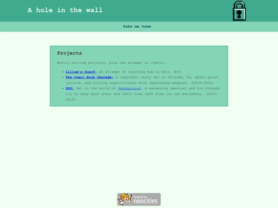 projects screenshot