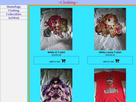 clothing screenshot