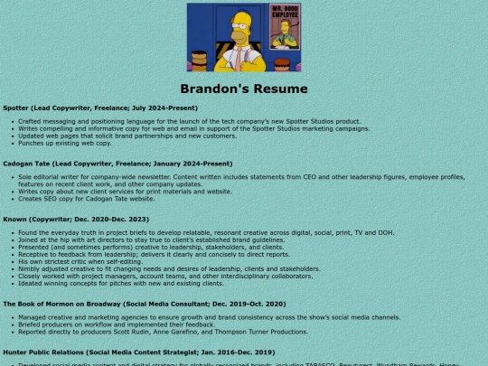 resume screenshot