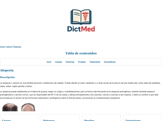 articulos/alopecia screenshot