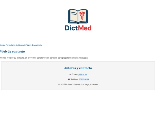web/webcontacto screenshot