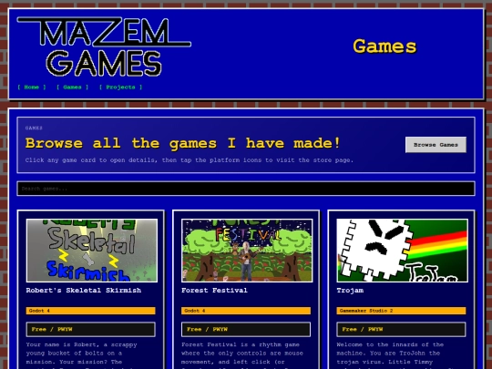 games screenshot