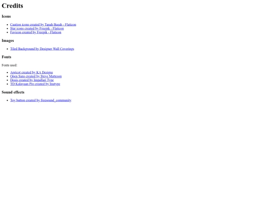 credits screenshot