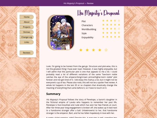 projects/reviews/his-majestys-proposal screenshot