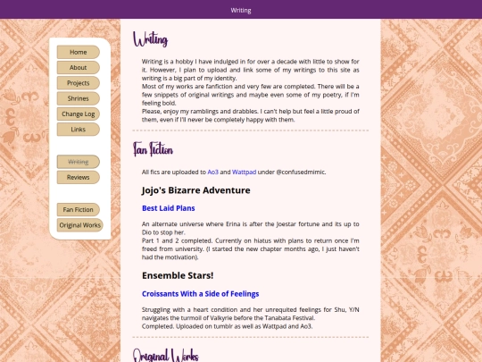 projects/writing screenshot