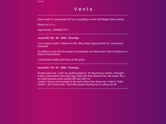 diary/vents screenshot