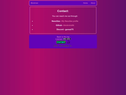pages/contact screenshot
