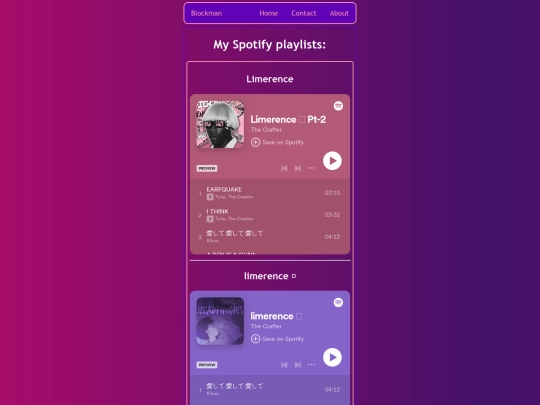 pages/music/spotify screenshot