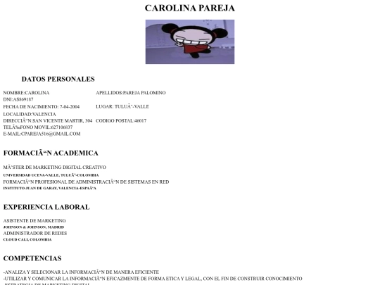 CarolinaPareja_Curriculum screenshot