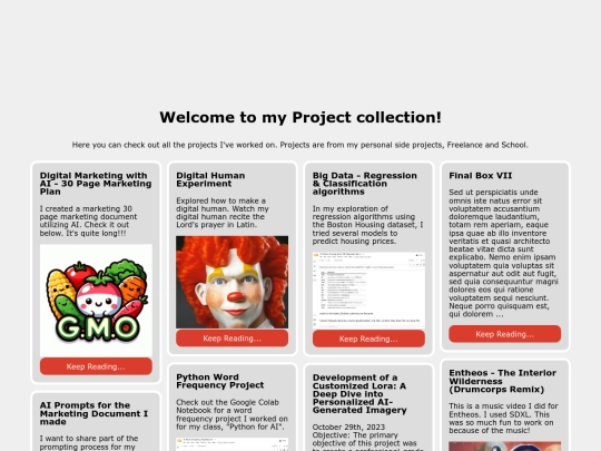 projects screenshot