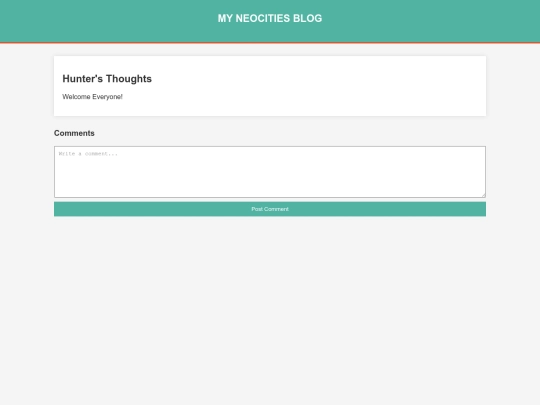 Blog screenshot