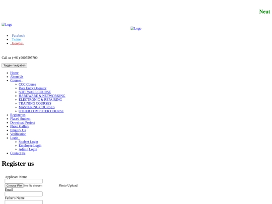 registration screenshot