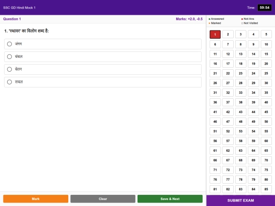 hindi-mock-100 screenshot
