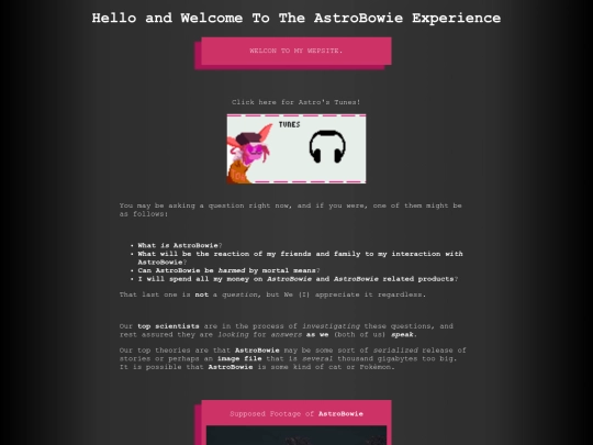 astrohomepage screenshot