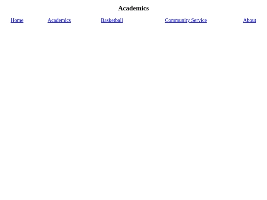 academics screenshot
