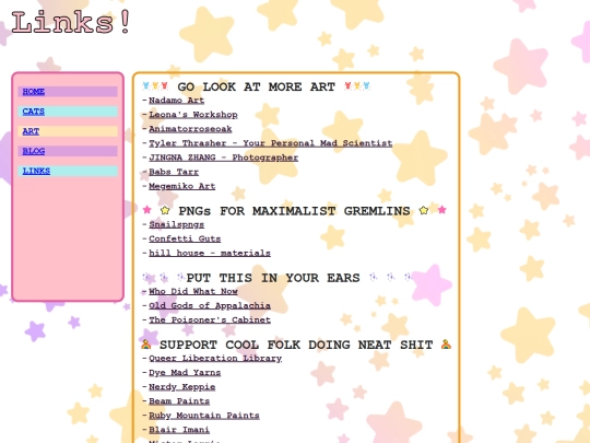 Links screenshot