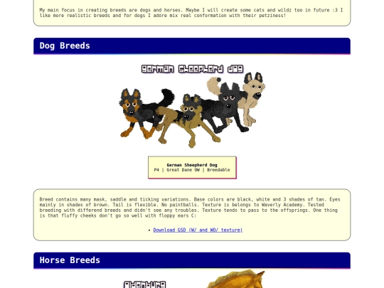 breeds screenshot