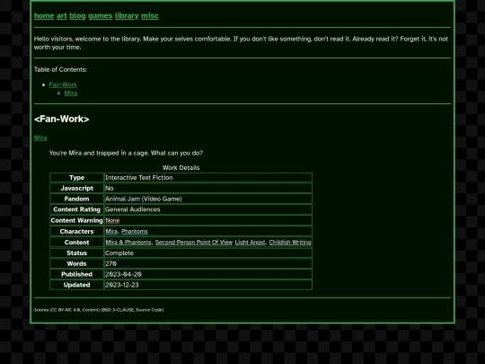 library screenshot