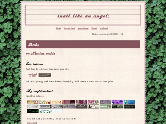 links screenshot