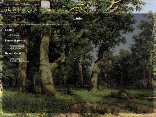 links screenshot