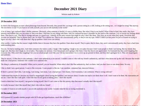 diary-december-2021 screenshot