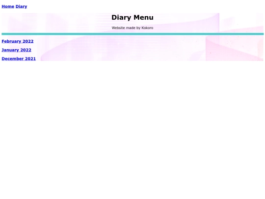 diary-homepage screenshot