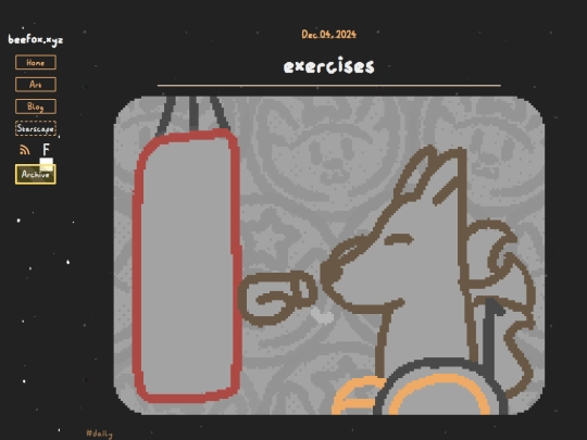 post/daily/exercises screenshot