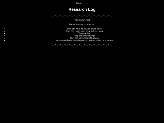 researchlog screenshot