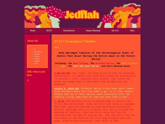 BTTF-Timeline screenshot