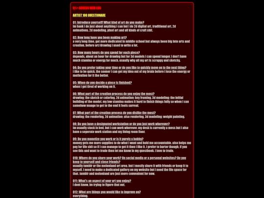 blogentries/artist100 screenshot