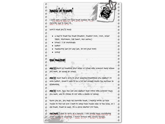 blogentries/recipes/toast screenshot
