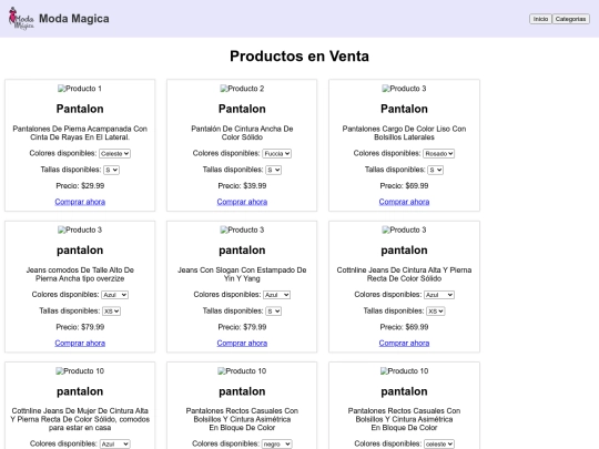 pantalones screenshot