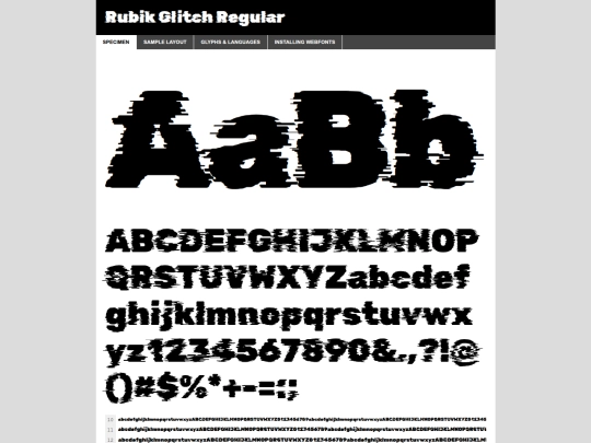 webfontkit-20260520-201128/rubikglitch-regular-demo screenshot