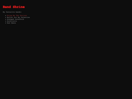 bandshrine screenshot