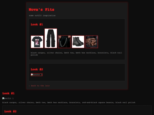 outfits screenshot