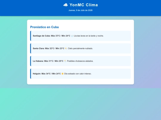 Clima screenshot