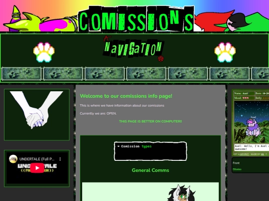 commissions screenshot