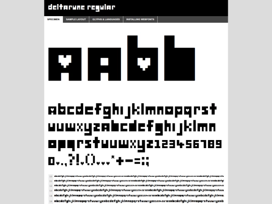 fonts/deltatale/deltarune-demo screenshot