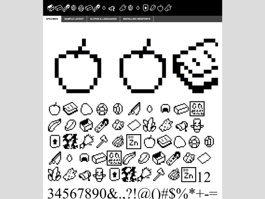 fonts/minedings/minedings-demo screenshot