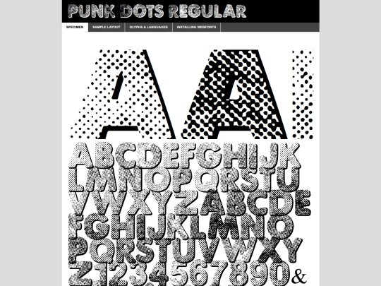 fonts/punk-dots/punk_dots-demo screenshot