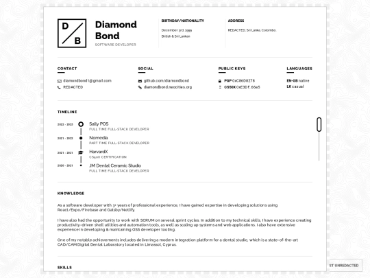 resume screenshot
