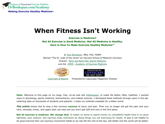 FitnessNotWorkingArticle screenshot