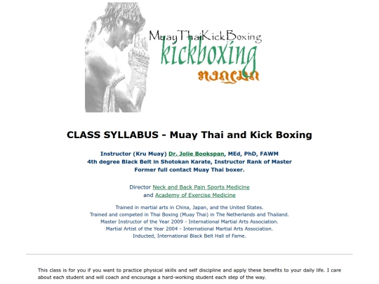 KickBoxSyllabus screenshot