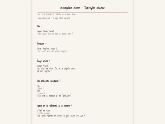 interrogatoire screenshot