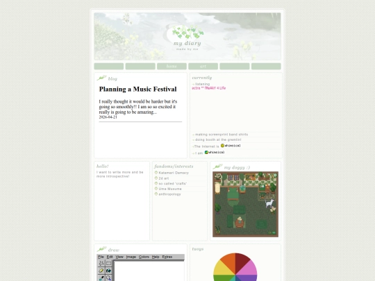 blog screenshot