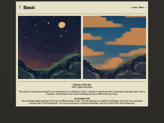 page/coloursofthesky screenshot